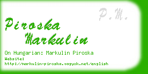 piroska markulin business card